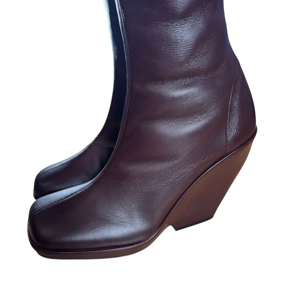 Khaite Morgan Over The Knee Boots Deep Wine Maroon Red Size 41 - Picture 7 of 14